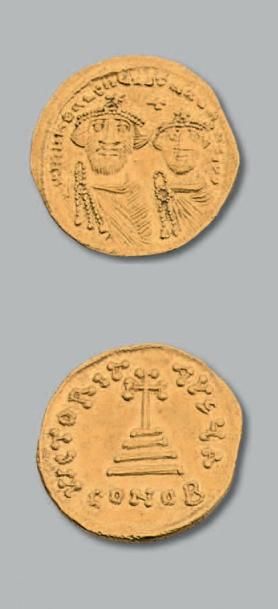 null HERACLIUS et HERACLIUS CONSTANTIN (610-641) Solidus. 4,50 g.
Variété de bustes....