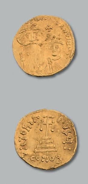 null HERACLIUS et HERACLIUS CONSTANTIN (610-641)
Solidus. 4,41 g.
Les deux bustes,...