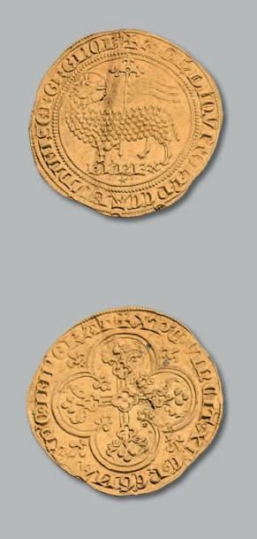 null CHARLES IV (1322-1328) Agnel d'or.
D. 239. Trace de pliure. Très bel exempl...