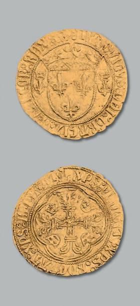 null LOUIS XI (1461-1483) Écu d'or à la couronne. Bordeaux.
D. 539. TTB.