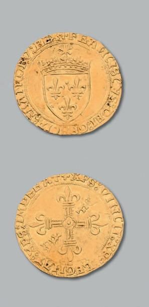 null FRANÇOIS Ier (1515-1547)
Écu d'or au soleil, 2e type. Rouen.
D. 771. TTB à ...