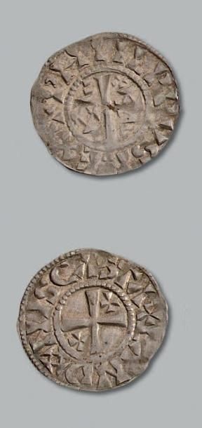 null PHILIPPE Ier (1060-1108) Denier: 5 exemplaires. Château-Landon 1er type, Dreux,
Etampes...
