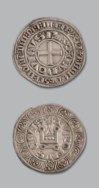 null LOUIS IX, Saint-Louis (1250-1270) Gros tournois à l'étoile.
D. 190E. Très bel...