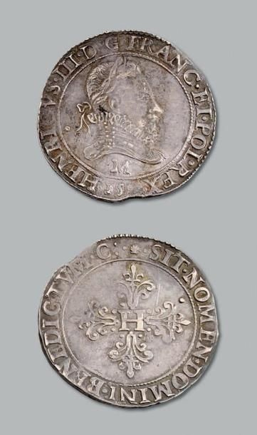 null HENRI III (1574-1589) Franc au col fraisé. 1583 (?). Toulouse.
D. 1130A. TT...