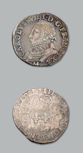 null HENRI III (1574-1589)
Teston: 5 exemplaires variés. 1575, Rennes, Toulouse,
Lyon,...