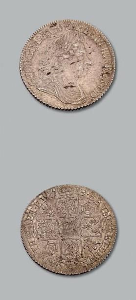 null Shilling: 2 exemplaires. 1718 et 1723.
Six pence. 1723. Farthing. 1720.
S. 3645,...