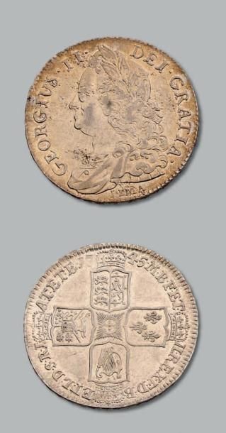 null GEORGE II(1727-1760)
Demi couronne: 2 exemplaires. 1743 et 1745.
Shilling. 1745....