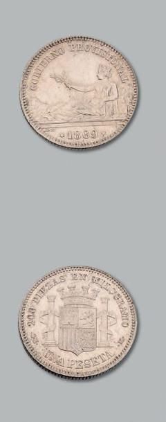 null GOUVERNEMENT PROVISOIRE (1868-1871) 2 pesetas: 2 exemplaires. 1 peseta: 2 exemplaires.
Joint...