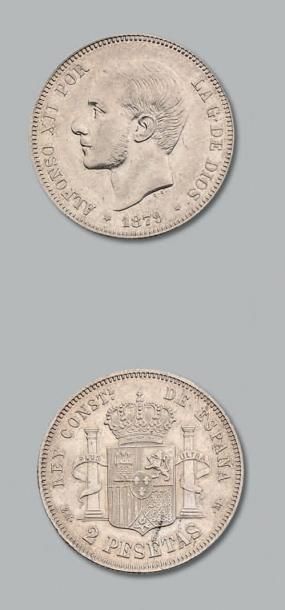 null ALFONSE XII (1874-1885) 2 pesetas: 4 exemplaires. 1 peseta: 3 exemplaires.
50...