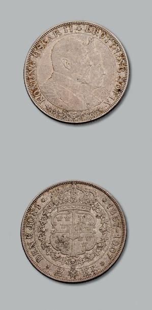 null OSCAR II (1872-1907) 2 kronor: 5 exemplaires. 1876, 1904, 1907, 1897 (jubilée)...