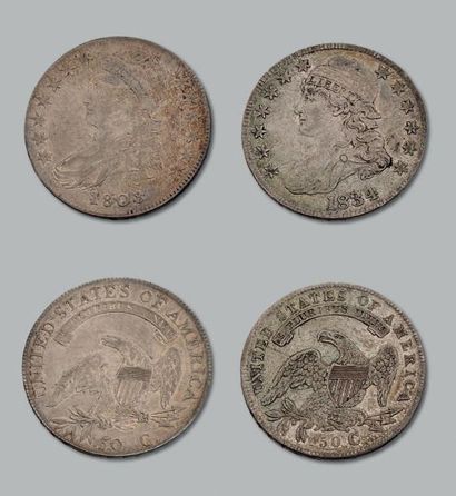null Demi dollar « 50C » sous l'aigle: 3 exemplaires. 1808, 1828 et 1834. Philadelphie.
kM....