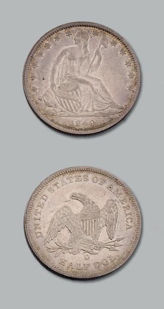 null Demi dollar « 50 cents » sous l'aigle. 1837. Philadelphie.
Demi dollar « Half...