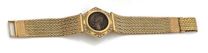 Gallieno 
Signé et numéroté 253/268.
Bracelet articulé en or jaune 750 millièmes...