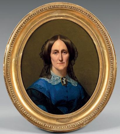Auguste PICHON (1805-1900) Portrait de Madame Emile Pepin Lehalleur, née Augustine...