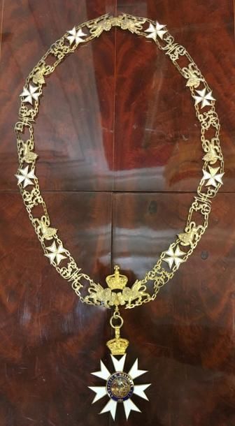  Royaume-Uni - Ordre de Saint-Michel et Saint-Georges, fondé en 1818, collier de...