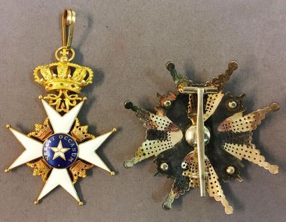 null Suède - Ordre de l'Étoile du Nord, fondé en 1748, ensemble de grand-croix comprenant:...
