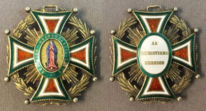 null Mexique - Ordre de Notre-Dame de Guadalupe, fondé en 1822, croix de chevalier...
