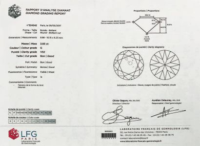 null Bague en or gris 750 millièmes et platine 950 millièmes sertie d'un diamant...