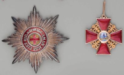 Russie - Ordre de Sainte-Anne, fondé en 1735, ensemble de 1ère classe comprenant...