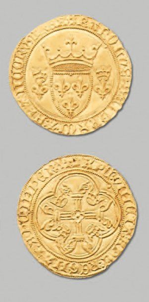 null CHARLES VII (1422-1461) Ecu neuf. Montpellier. D. 511 Superbe.