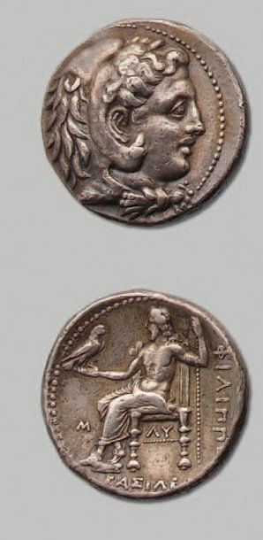 null Philippe III. Aridée (323-316 av. J.-C.). Tétradrachme. 17,10 g. Babylone. Tête...
