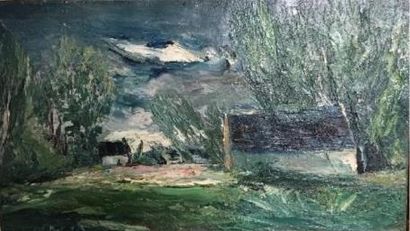 null Anders OSTERLIND (1887 - 1960)
Paysage au ciel tourmente
Huile sur toile, signée...