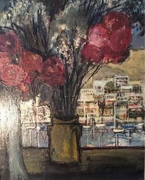 null MICHEL-HENRY (Né en 1928)
Bouquet devant le port, 1954
Huile sur toile, signée...