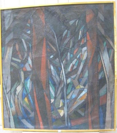 null Beatus ZUMSTEIN (1927 - 1984) :
La forêt
Huile sur toile, signée en bas à droite
106...