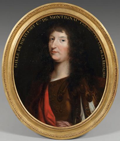 ÉCOLE FRANÇAISE du XVIIe siècle Portrait de Gilles de Hautefort, comte de Montignac,...