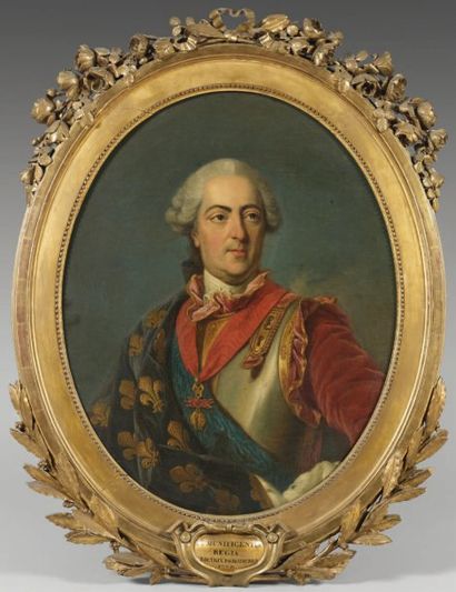 Atelier de Louis-Michel Van LOO (1707-1771) Portrait de Louis XV Huile sur toile,...
