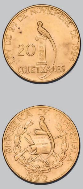 null RÉPUBLIQUE du GUATEMALA
20 quetzals. 1926.
Fr. 48. Presque superbe