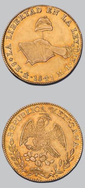 null RÉPUBLIQUE du MEXIQUE
8 escudos. 1841. Mo.
Fr. 64. TTB à superbe