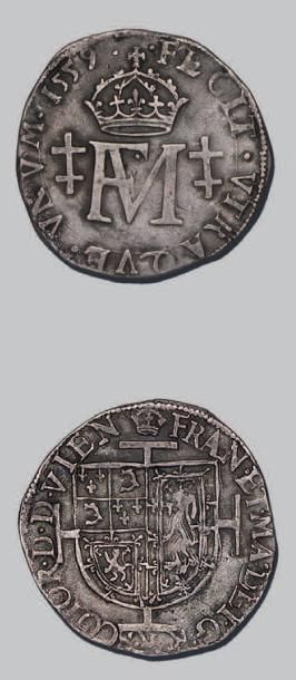 null FRANÇOIS II (1559-1560)
Teston. 1558 (Edimbourg).
D. S/Sco 5416. TTB