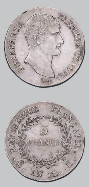 null CONSULAT (1799-1804)
5 francs Bonaparte, Premier Consul. An 12. La Rochelle.
G....