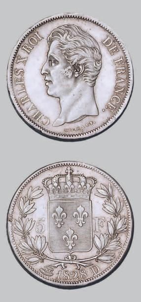 null CHARLES X (1824-1830)
5 francs. 1828. Lyon.
G. 644. Superbe
