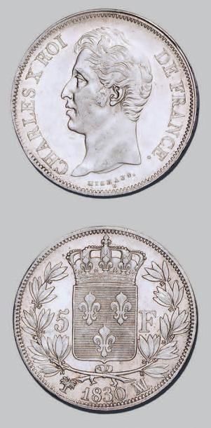 null CHARLES X (1824-1830)
5 francs. 1830. Marseille.
G. 644. Superbe