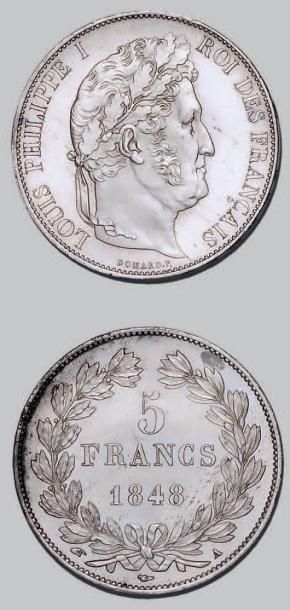 null LOUIS-PHILIPPE (1830-1848)
5 francs. 1848. Paris. Second type.
G. 678a. Spl...