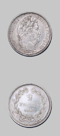 null LOUIS-PHILIPPE (1830-1848))
2 francs, tête laurée. 1832. La Rochelle.
G. 520....
