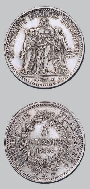 null DEUXIÈME RÉPUBLIQUE (1848-1852)
5 francs, type Hercule. 1848. Paris.
G. 683....