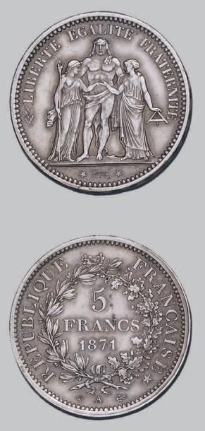 null COMMUNE de PARIS (18 mars - 28 mai 1871)
5 francs Camélinat. 1871. Paris.
G....