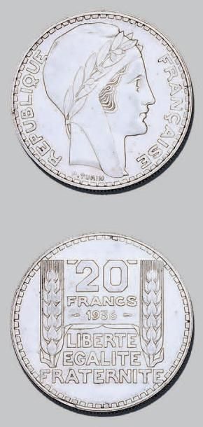 null TROISIÈME RÉPUBLIQUE (1871-1940)
20 francs, type Turin. 1936.
G. 852. Recherché....