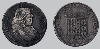 null MONACO HONORÉ II (1604-1662)
Écu. 1653. Diff. rose et grand «S».
MC 30a. TB