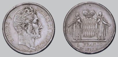 null HONORÉ V (1819-1841)
5 francs. 1837M.
MC 107. TTB
