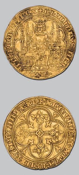 null PHILIPPE VI (1328-1350)
Écu d'or à la chaise. D. 249.
L égère trace de pliure...