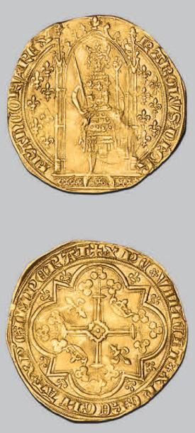 null CHARLES V (1364-1380)
Franc à pied. D. 360. TB à TTB