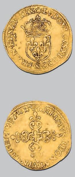 null LOUIS XIII (1610-1643)
Écu d'or au soleil. 1615. Amiens.
D. 1282. TB à TTB