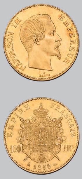 null SECOND EMPIRE (1852-1870)
100 francs or, Napoléon III, tête nue. 1858. Paris.
G....