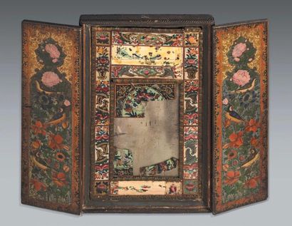 null Miroir en bois, Iran qâjâr, fin du XIXe siècle
Grand miroir rectangulaire en...