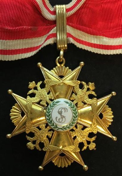 null Ordre de Saint-Stanislas, croix de 2e classe, luxueuse fabrication française...