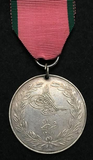 null Médaille de Crimée pour les troupes françaises en argent avec légende «LA CRIMÉE...